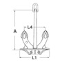 Hall anchor, original model 65 kg